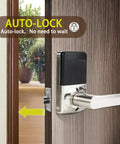 Dawn Electronic Door Lock With Handle And Keypad Smart Keyless Entry For Front Door Digital Knob With Code Fob Key Brushed Nickel Finish 1 Pack