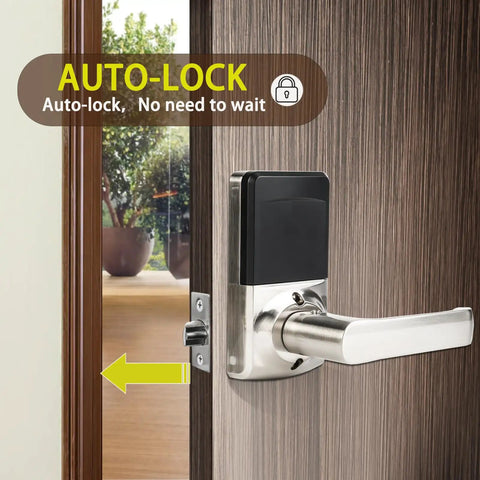 Dawn Electronic Door Lock With Handle And Keypad Smart Keyless Entry For Front Door Digital Knob With Code Fob Key Brushed Nickel Finish 1 Pack