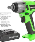 Half Inch Impact Wrench With 2.0 Battery Pack, Cordless Heavy Duty Power Tool For Auto Shop And Garage, Half Inch Drive