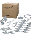 Heavy Duty 14 Gauge Garage Door Hinge And Roller Bracket Tune Up Kit With 6200ZZ Bearings And Sealed Caps for 7 Foot Doors