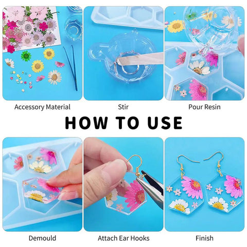54 Pcs Epoxy Resin Jewelry Molds For Beginners, Complete Silicone Casting Set For Earrings Pendants And Keychains, No Stress Boho Craft Supplies For Your Next Straight Fire Diy Project
