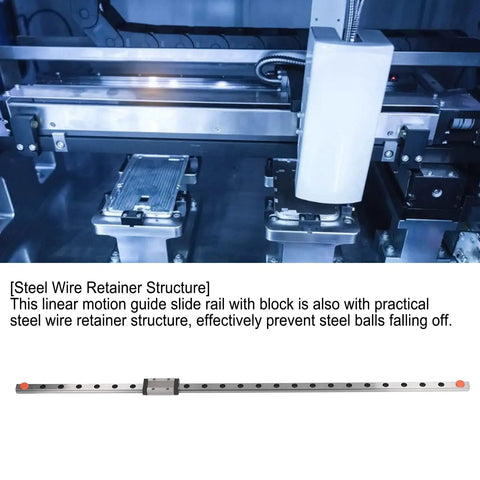 500mm L Motion Slide Block Kit For CNC And 3D Printing, steel rail guide with block in CNC machine
