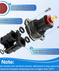 2 Pack Mixer Cap And Pressure Balancing Unit Kit for 1/2 Inch Shower Valves Replacement Part with DIY installation steps