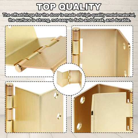 No Sweat Swing Clear Offset Door Hinges Adding Two Inches Of Sweet Clearance To Tight Doorways Bright Copper Finish Barrier Free Setup For Wheelchair Access And Smart Home Upgrades Pair