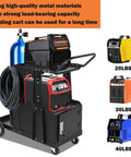 Beefy Heavy Duty Rolling Welder Cart With 360 Swivel Wheels Big Size Welder Cart for welding machines and equipment shown