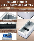 Automatic Shoe Cover Dispenser With 100 Disposable Covers, Hands Free Operation, Durable ABS Construction close-up view