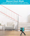 Self Leveling Red Beam Laser Level With Cross Line For Construction And Home Reno on tripod near staircase