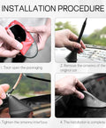 Installation steps for Shark Fin Antenna Cover For Car Made From Tough ABS Waterproof Dustproof And Sunproof With A Sleek Piano Finish