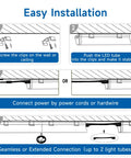 Installation guide for Ultra Bright 4Ft LED Shop Light 40W 5000LM 5000K Daylight T8 Integrated Fixture Linkable