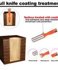 Tough As Nails Three Pc Hinge Boring Drill Bit Set With 1 3/8 RH Forstner features full knife coating on drill bits.