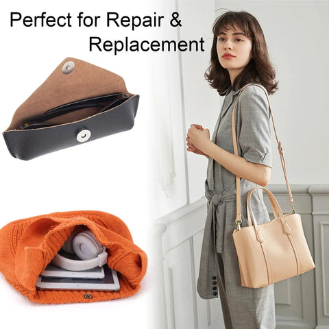 24 Sets Magnetic Snaps For Purses And Totes, 14mm Magnetic Fastener Replacement Kit viewed in use on a purse and tote