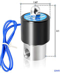 Front view of Quarter Inch NPT 304 Stainless Steel Electric Solenoid Valve Normally Closed For Water Air Diesel 110V AC