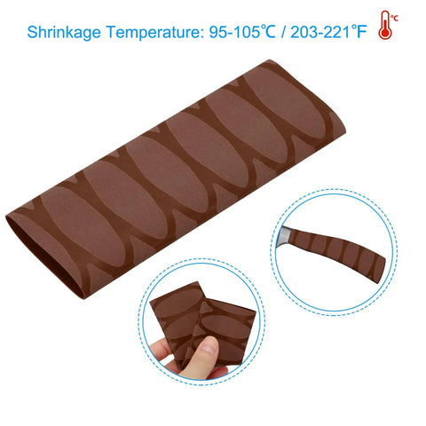 Four Pack Heat Shrink Sleeve For Knife Handles Solid Grip Brown Wrap Soft Polyethylene Tube quick setup for knife grips.