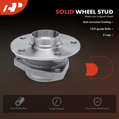 2 Pack Wheel Bearing And Hub Assembly For Volkswagen And Audi Vehicles Including Jetta Golf GTI Arteon front view