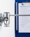 Heavy Duty Steel Fire Sprinkler Wrench For Concealed Heads Anti Grip Handle attached to a wall-mounted sprinkler head.