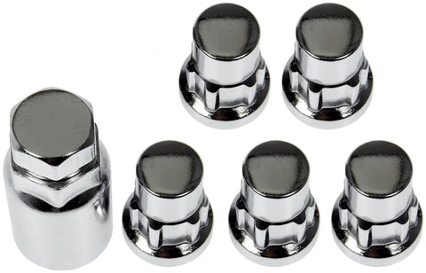 Lock Your Ride Down Against Thieves With These Slick Chrome Acorn Security Lug Nuts Anti Theft Wheel Lock Set 1/2 20 Thread Heavy Duty Rust Proof Auto Car Parts, set of 5 chrome lug nuts.