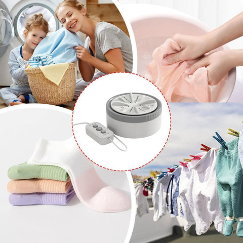 Compact Mini Washing Machine Portable USB Powered Clothes Washer with control panel, ideal for easy laundry in small spaces.