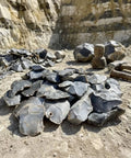 English Flint Fire Starter Kit with stones for bushcraft camping in quarry setting