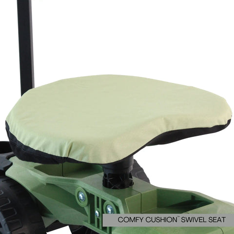 Close-up of the Wheelie Utility Cart With Tool Toter Handle And Bucket Holder And Comfort Cushion Premium Rolling Tool Organizer Model EX590