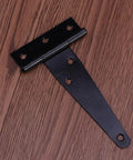 12 Pack 4 Inch Black Iron T Shape Door Hinges Heavy Duty Gate Hinges With Six Screw Holes Quick Dismantle And Easy To Install