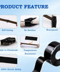 Self Fusing Silicone Tape 1 Inch Wide 16.4 Feet Long 0.5mm Thick Waterproof Repair Tape For Plumbing Hoses Pipes And Electrical Cables Emergency Leak Seal No Mess Quick Fix.