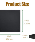 Four Pack Real Heavy Duty Neoprene Foam Self Adhesive Pads 6 By 6 Inches Half Inch Thick, showing product size details.