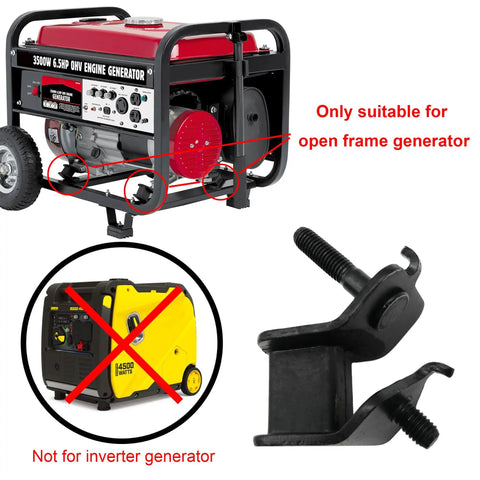 Heavy Duty Rubber Anti Vibration Mounts Badass Shock Absorbing Feet for Generators on open frame generator with bolts.