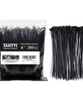4 Inch Zip Ties 200 Pack With 18 Lb Tensile Strength Black UV Resistant Small Cable Ties For Home Office And Shop Projects Heavy Duty Fasteners For Wiring Bundling Outdoors And Everyday Use