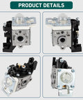 Carburetor Replacement Kit With Fuel Maintenance And Spark Plug For Trimmers GT225 GT225i GT225L shown in different angles