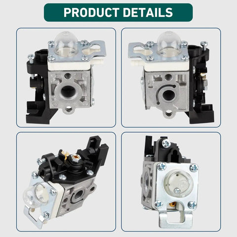 Carburetor Replacement Kit With Fuel Maintenance And Spark Plug For Trimmers GT225 GT225i GT225L shown in different angles