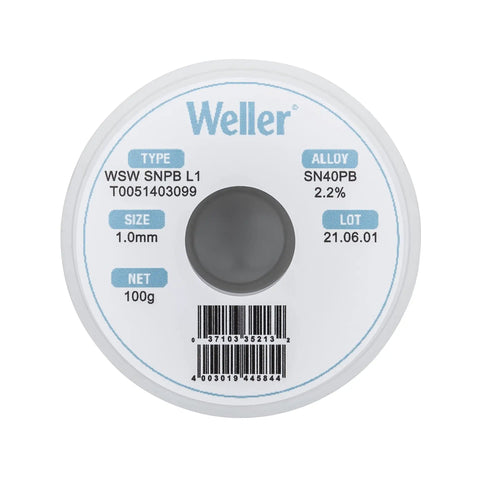 Sn60Pb40 Flux Core Solder Wire 1.0 Millimeter Diameter 100 Gram Spool Two Point Two Percent Flux Delivers Consistent Flow For Reliable Joints