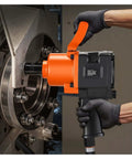 One Inch Pneumatic Impact Wrench Equipped With Twin Hammer Action Pumps Out 1200 Ft Lbs Of Nut Bustin Torque For Corroded Stuck Fasteners in action.