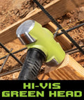 B.A.S.H 30 Inch Sledge Hammer With 12 Lb Drop Forged Head in hi-vis green on construction site