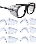 Six Pair Safety Eye Glasses Side Shields Clear Flexible Slip On Shield For Small To Medium Eyeglasses Soft TPU Cushioned Fit