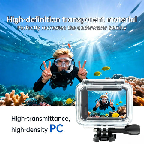 Diver through Underwater GoPro Housing For Hero 9 10 11 12 13 Black Beefed Up Waterproof Case with 50M Depth Rating.