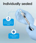 1ml Luer Lock Syringe Without Needle Pack Of 30 Sterile Plastic Syringes Individually Sealed For Lab Use Plant Cultivation Classroom Demos And Home Projects With Leakproof Top Luer Lock Smooth Plunger And Clear Markings, gloved hand showing syringe connection