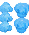 Blue Anti Static Work Caps 5 Pack Breathable Polyester Mesh Hat Lightweight Dustproof Headwear For Industrial Floors And Kitchen Shifts No Sweat Design.