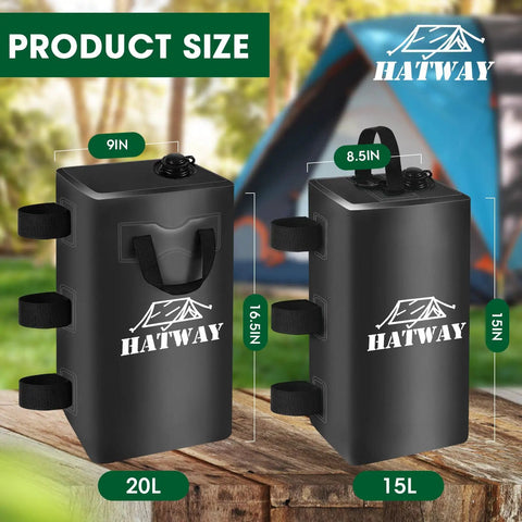 132 Lbs Canopy Weights Set For Pop Up Gazebos And Canopies, showing 4 leg water bags, 15L each, heavy duty tent stabilizers
