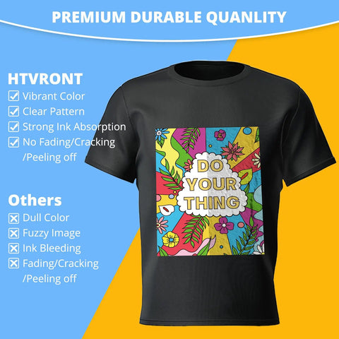 DTF Transfer Film For Sublimation 30 A4 Sheets 8.3x11.7 Inches Direct To Film Paper For Inkjet Printers Easy To Use Cotton Tee Transfers.