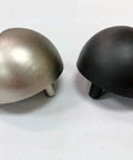 Low Dome Floor Door Stop 1 Inch High, 1.75 Inch Diameter Zinc Die Cast Satin Nickel, Wall Protector, 2 Pack, side view