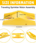 Size information of the Traveling Tractor Sprinkler Head For Lawn And Garden No Fuss Easy Setup Durable Motor Assembly