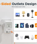 Ultra Compact USB C Charger Block 20W PD Fast Charge Adapter with foldable plug and labeled outlets for various devices.