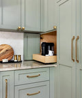 Kitchen with Six Pack Antique Brass Arch Cabinet Pulls, 5-Inch Center-To-Center Zinc Alloy Drawer Handles for cupboards and drawers