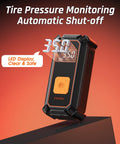 Cordless Tire Inflator Portable Air Compressor With Dual Power And 5400 mAh Battery, LED display and digital pressure gauge