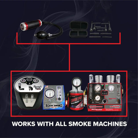 EVAP Bundle Smoke Machine Adapter Kit For Visible Vapor And Low Pressure Diagnostics Pinpoint EVAP Leaks Faster setup