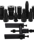 Heavy Duty Motorcycle Wheel Bearing Puller Kit Featuring 2 Jaw Mechanical Extractor Bearing Separator Tool Good For Bike Repair And Garage Fixes Built Like A Beast To Handle Stubborn Wheels Without Breaking A Sweat Or Spending More Than Necessary. black steel bearing puller set with 2-jaw separator for motorcycle wheel repair