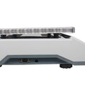 High Precision Electronic Scale Digital Analytical Balance With RS232 Port And Counting Function side view showing stainless steel platform.