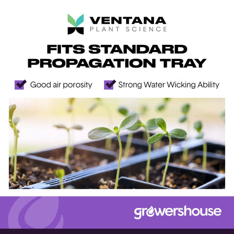 Hydroponic Seed Starter Plugs 50 Pack For Quick Rooting And Growth, Plant Seedlings Clones And Cuttings In Organic Soil Mix, Fits Standard Seed Tray For Easy Plant Starts.