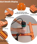 Runs Slick 50 Inch Circular Saw Guide Rail Kit Crafted From Heavy Duty Aluminum Alloy For Flawless Straight Cuts And Precise Board Cutting That Truly Knocks It Out, showing precision slide rail and movable stop block.