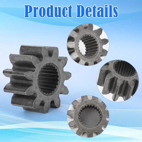Heavy Duty Steering Pinion Gear And Bushing Kit Plug And Play Shaft Replacement Assembly for Riding Lawn Mowers visible from multiple angles.
